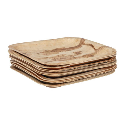 Compostable Square Palm Leaf Plates 200mm | Fiesta 5