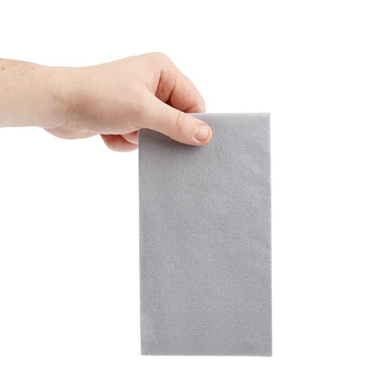 Recyclable Premium Airlaid 1/8 Fold Dinner Napkins Grey 40x40cm | Fiesta (Pack 500) 3