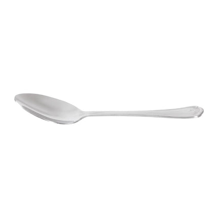 Dessert Spoons | Olympia Jesmond | 12 Pieces | Polished 18/0 Stainless Steel with Shell Pattern Handle 5