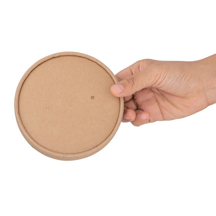 Compostable Paper Lids for Soup Cups FB166, FB168 | Fiesta | 500 Pieces 3