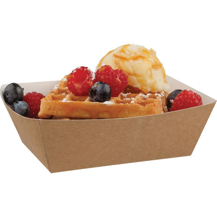 Compostable Kraft Food Trays 12.4cm | Colpac 6