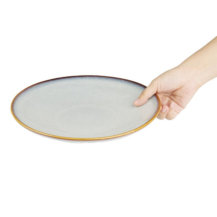 Grey Plain Low Coupe Bowls 260mm | Olympia Drift | Porcelain 5
