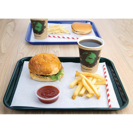Polypropylene Anti-Slip Serving Tray Green 34.5x26.5cm | Olympia Kristallon 4