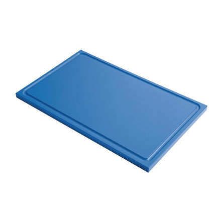 HDPE Cutting Board with Juice Groove Blue GN1/1 | Gastro M