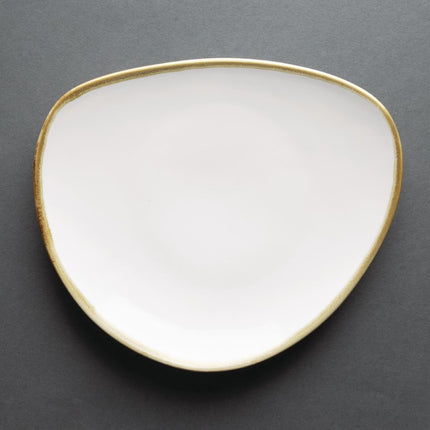 Kiln Chalk White Triangular Plates 230mm | Olympia 2