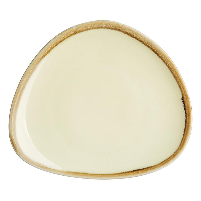 Triangular Plates 16.5cm Sandstone | Olympia Kiln Collection | 6 Pieces