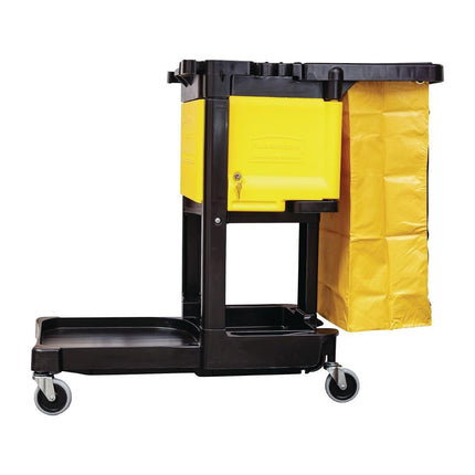 Cleaning Trolley Box with Lock | Rubbermaid L658 2