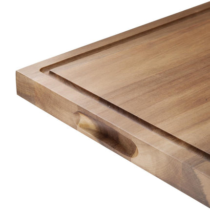 Large Acacia Wood Steak Board with Ramekin Slot | Olympia 4