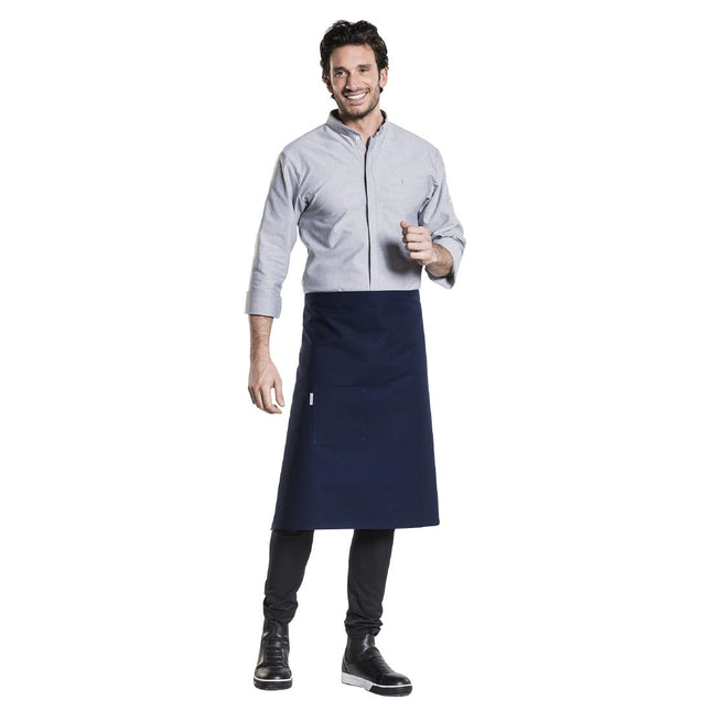 Chaud Devant Nordic Apron | Blue | Unisex | Size W90-L65 cm | 67% Polyester, 33% Cotton