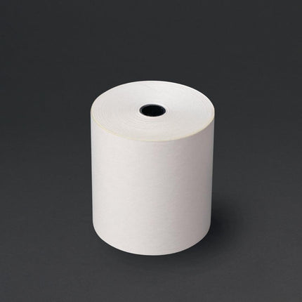 2-Ply Thermal Receipt Paper Rolls White/Yellow | Olympia | 76 x 70 mm 2