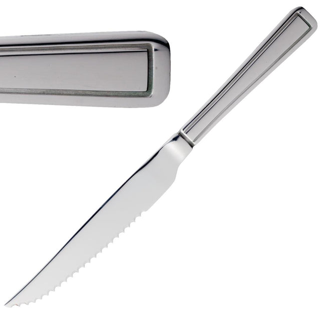 Harley Polished 18/0 Stainless Steel Steak Knives | Olympia | 12 Pieces