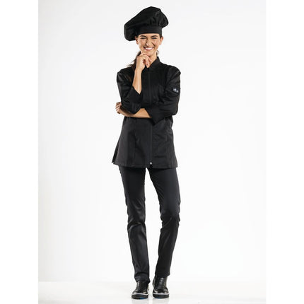 Women's Chef Jacket Black | Chaud Devant Monza | Size L 5