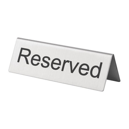 Stainless Steel Reserved Table Signs | Olympia | 10 Pieces 3