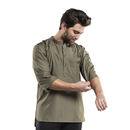 Men's Chef Jacket Green | Chaud Devant Bujutsu | Size L 3