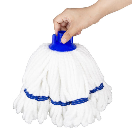 Microfiber Mop Head Blue Stripe 150g | Jantex 3
