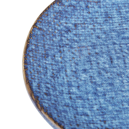 Porcelain Blue Coupe Plates with Denim Texture | Olympia | 230mm 3