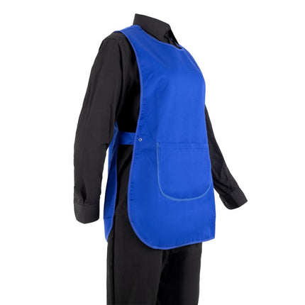 Polyester Cotton Tabbard Apron with Pocket | Royal Blue 7