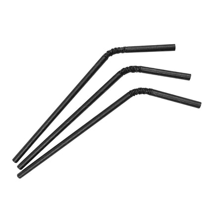 Compostable Paper Bend Straws 210mm Black | Fiesta Compostable 3