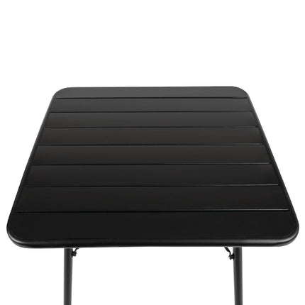 Square Steel Bistro Table Black 70cm | Bolero 3