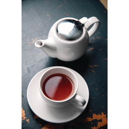 Porcelain Café Teapot 51cl | Olympia | White 4