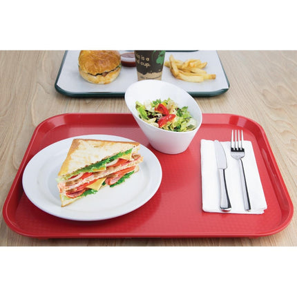 Polypropylene Serving Tray with Anti-Slip Texture | Olympia Kristallon | 45 x 35 cm | Red 4