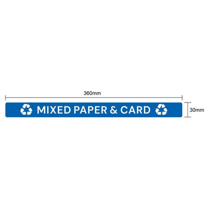 Slim Bin Lid Label Mixed Paper & Cardboard | Jantex 2