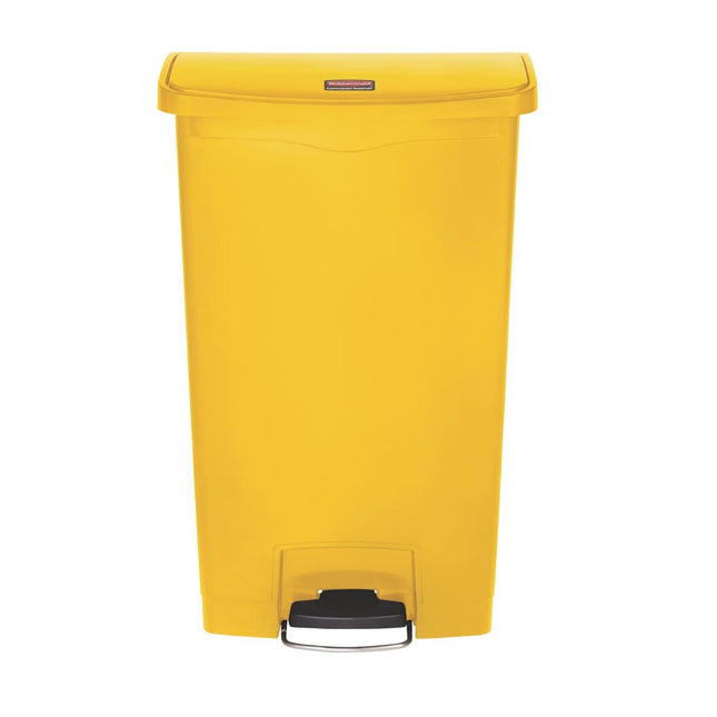 Slim Jim Front Step Pedal Bin 68L Yellow | Rubbermaid