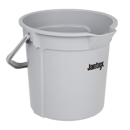 14L Grey Measuring Bucket with Spout | Jantex