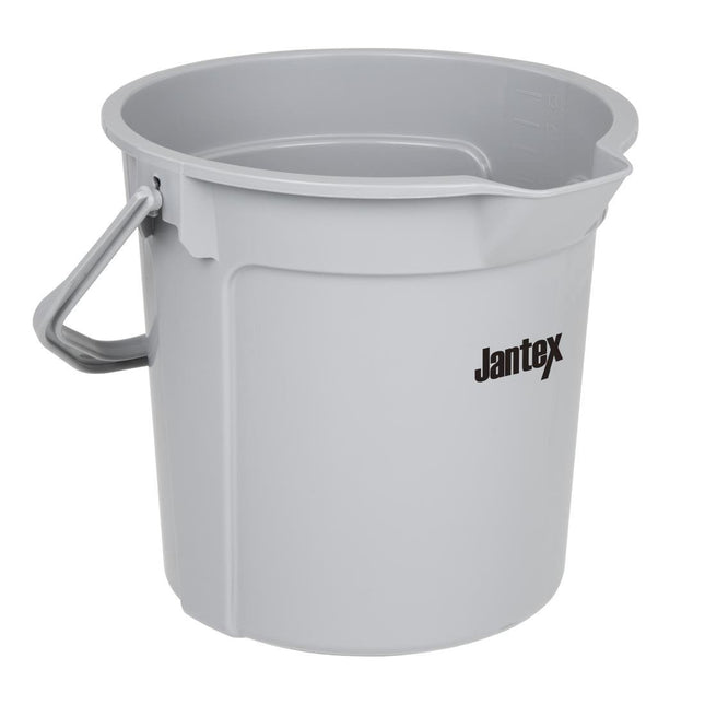 14L Grey Measuring Bucket with Spout | Jantex