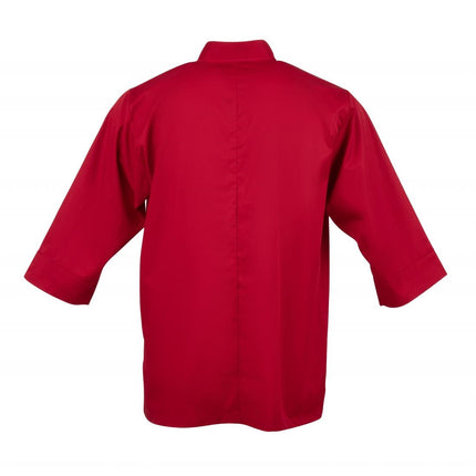 Unisex Red Chef Jacket with Double Button Closure | Chef Works | Size L 6