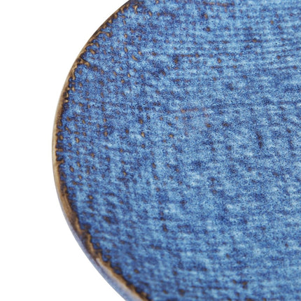 Porcelain Blue Coupe Plates with Denim Texture | Olympia | 180mm 3
