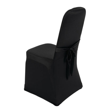 Stretch Jersey Chair Cover Black | Bolero 3