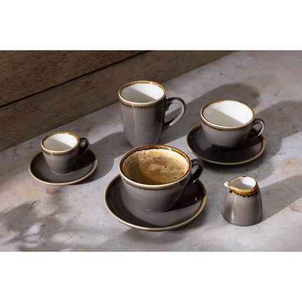 Kiln Grey Cappuccino Saucers 14 cm | Olympia | 6 Pieces 5