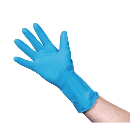 Household Latex Gloves Blue L | Jantex