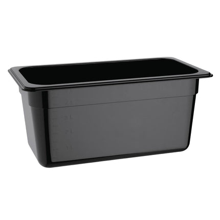 Polycarbonate Black Container GN 1/3 150mm | Vogue