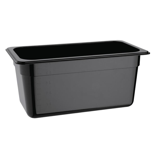 Polycarbonate Black Container GN 1/3 150mm | Vogue