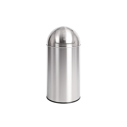Stainless Steel Waste Bin 40L with Self-Closing Lid | Bolero