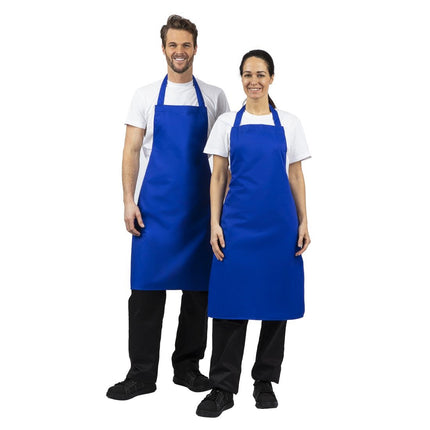 Durable Cobalt Blue Polyester-Cotton Halter Apron | Whites | 96.5x71.1 cm 4