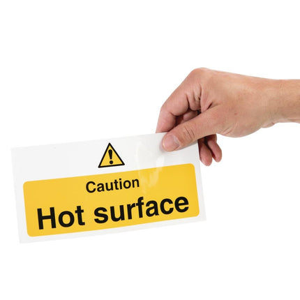 Caution Hot Surface Warning Sign 100x200mm | Vogue 2