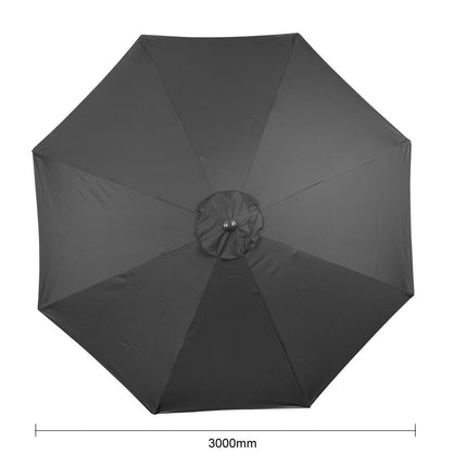 Round UV-Resistant Parasol 3m Diameter | Bolero Sevilla | Black 6
