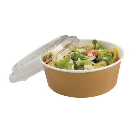 Recyclable Kraft Salad Bowls with Lid 1300ml | Colpac 5