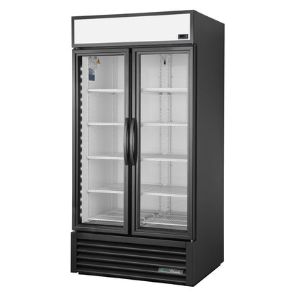True Refrigeration Display Cooler with 2 Glass Doors 991L | Black GDM-35-HC-TSL01