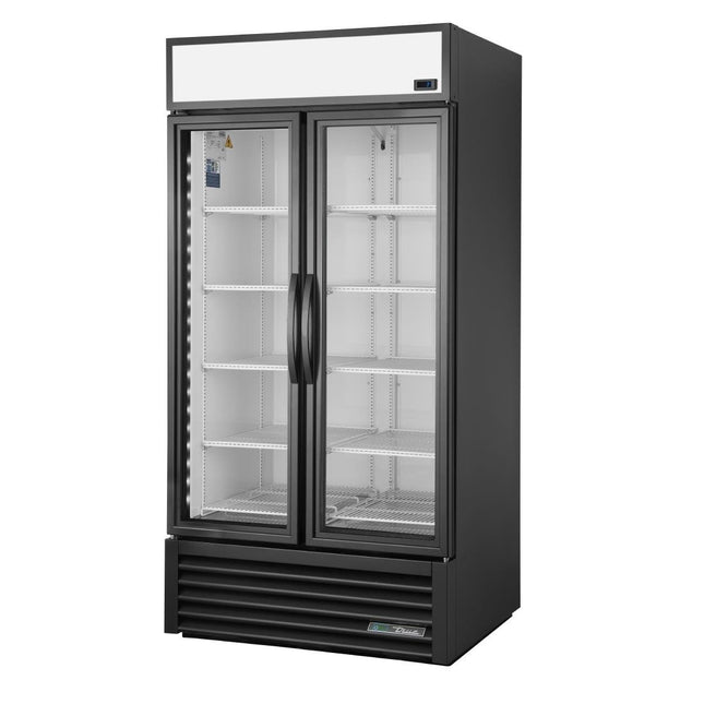 True Refrigeration Display Cooler with 2 Glass Doors 991L | Black GDM-35-HC-TSL01