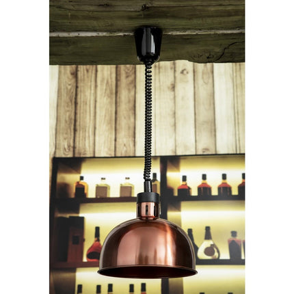 Retractable Dome Heat Lamp with Copper Finish | Buffalo 6