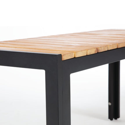 Industrial Steel and Acacia Wood Benches 100cm | Bolero | 2 Pieces 7