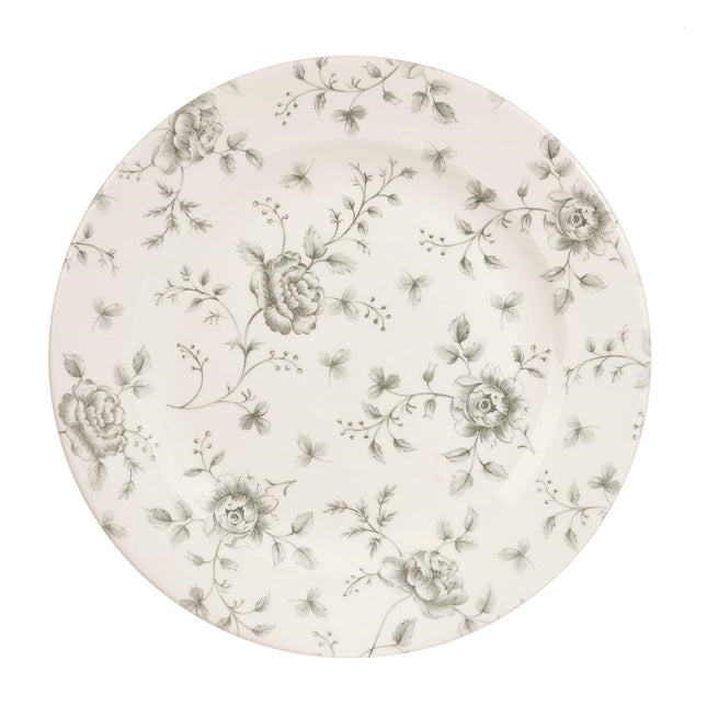 Vintage Rose Chintz Grey 30.5cm Plate | Churchill Rose Chintz (6 pcs)
