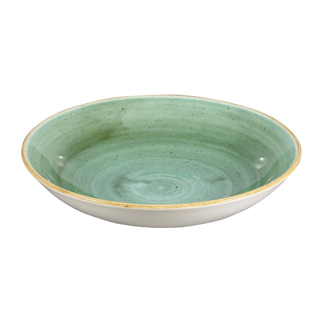 Stonecast Samphire Green Evolve Coupe Bowl 24.8cm | Churchill 2
