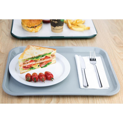 Polypropylene Serving Tray with Anti-Slip Texture | Olympia Kristallon | 305x415mm | Grey 4