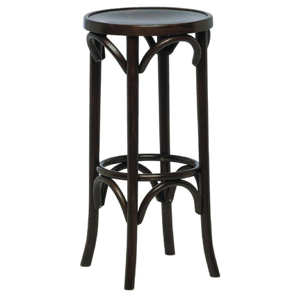 Bentwood Bar Stool with Walnut Seat and Beechwood Backrest | Fameg