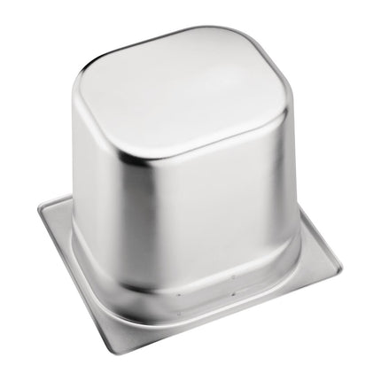 GN 1/6 Stainless Steel Knock-Out Container with Fixed PVC Bar 6